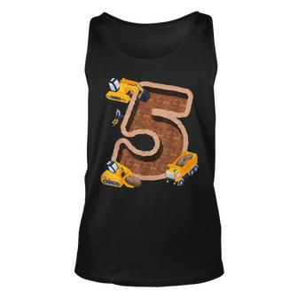 Im 5 And Digging It Dirty 5Th -Y Excavator 5Th Birthday Boy Tank Top | Mazezy