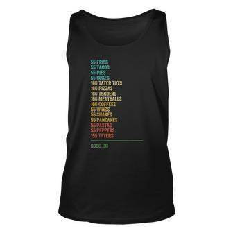 55 Burgers 55 Fries Retro Vintage Gift Burgers Funny Gifts Unisex Tank Top | Mazezy