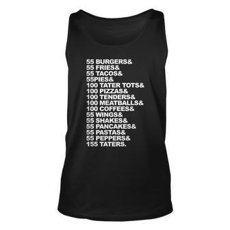 55 Burgers 55 Fries I Think You Should Leave Burgers Tank Top | Mazezy CA