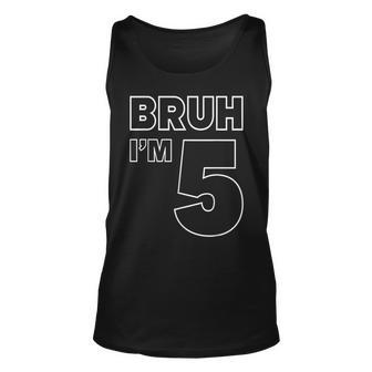 5Th Birthday Boy Bruh I’M 5 Years Old Fifth Birthday Party Tank Top - Monsterry