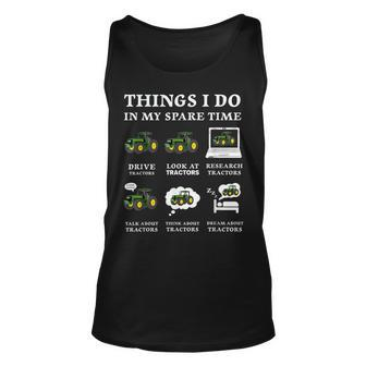 6 Things I Do In My Spare Time Tractor Driver Driver Tank Top | Mazezy