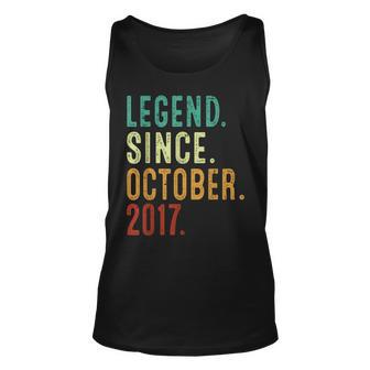 6 Year Old Legend Since October 2017 6Th Birthday Tank Top - Monsterry DE