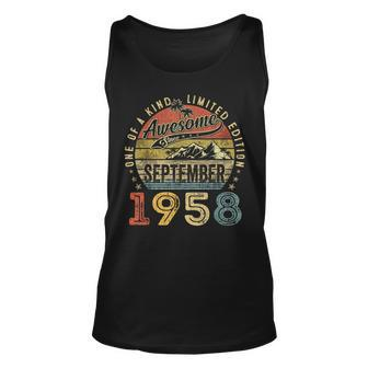 65 Year Old Awesome Since September 1958 65Th Birthday Tank Top - Monsterry CA