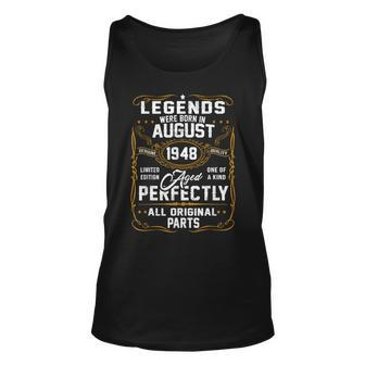 75 Years Old Decoration August 1948 75Th Birthday Tank Top | Mazezy