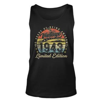 80 Year Old Vintage 1943 Limited Edition 80Th Birthday Tank Top | Mazezy