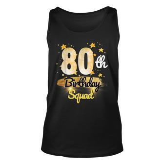80Th Birthday Squad 80 Year Old Birthday Sparkle Tank Top - Seseable