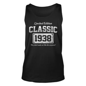 85 Year Old Vintage 1938 Classic Car 85Th Birthday Gifts Unisex Tank Top | Mazezy