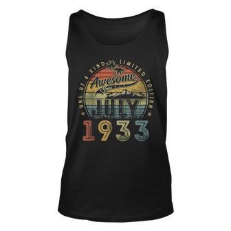 90 Year Old Awesome Since July 1933 90Th Birthday 90Th Birthday Tank Top | Mazezy