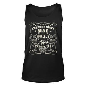 90Th Birthday Awesome Since May 1933 90 Years Old Gift Men Unisex Tank Top | Mazezy