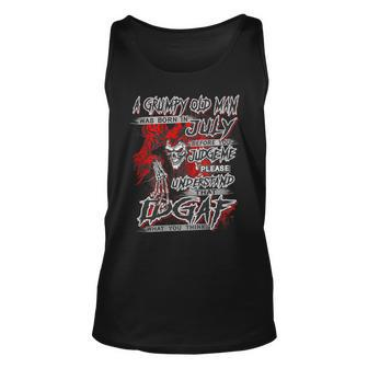 A Grumpy Old Man Was Born In July Gift For Mens Unisex Tank Top | Mazezy