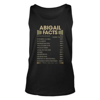 Abigail Name Gift Abigail Facts Unisex Tank Top - Seseable