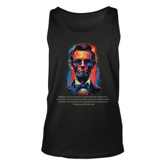 Abraham Lincoln Freedom Quote Usa America July Patriotic Unisex Tank Top | Mazezy