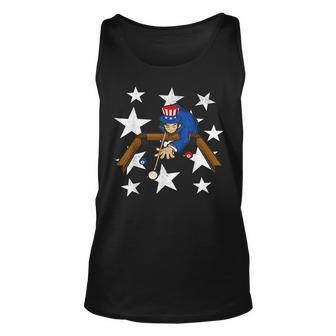 Abraham Lincoln Playing Billiards Funny 4Th Of July Poo Unisex Tank Top | Mazezy