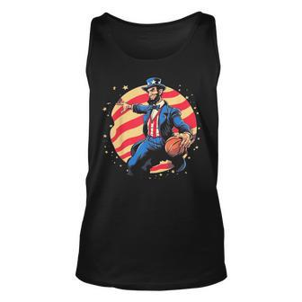 Abraham Lincoln Usa Fourth 4Th Of July Funny Basketball  Unisex Tank Top