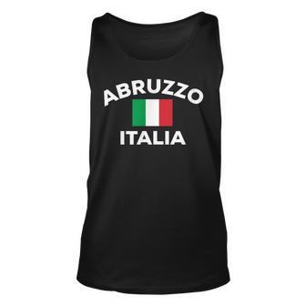 Abruzzo Italian Name Family Reunion Italy Italia Flag Gift Unisex Tank Top | Mazezy