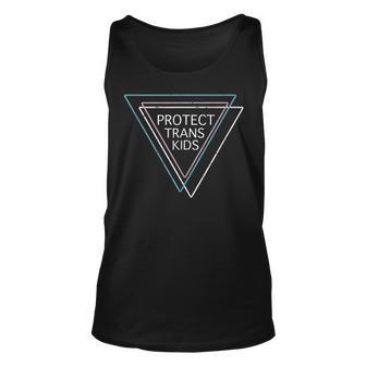 Abstract Pan Pride Triangles Protect Trans Kid Lgbt Support Tank Top | Mazezy DE