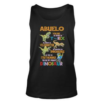 Abuelo Youre My Favorite Dinosaur Grandpa Fathers Day Unisex Tank Top | Mazezy