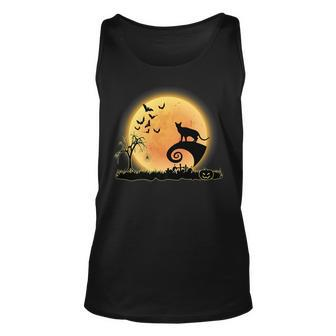 Abyssinian Cat Scary And Moon Kitty Halloween Costume Tank Top | Mazezy