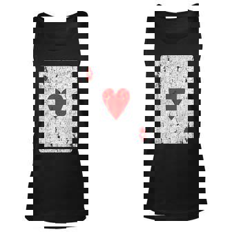 Ace Of Hearts Vintage Playing Card Halloween Costume Halloween Tank Top | Mazezy