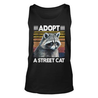 Adopt A Street Cat Watercolor Raccoon Tank Top - Monsterry AU