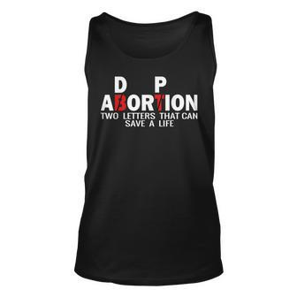 Adoption Not Abortion Two Letters That Can Save A Life Unisex Tank Top | Mazezy