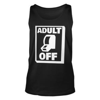 Adult Off Switch Funny Adult Light Switch Adulting Sucks Unisex Tank Top | Mazezy