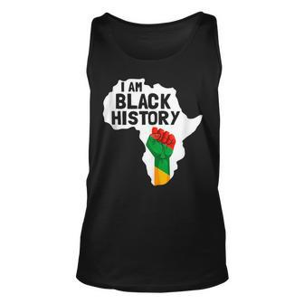 African Map Fist I Am Black History Month Junenth Fist Unisex Tank Top | Mazezy