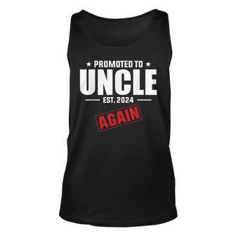 Again Uncle Est 2024 Promoted To Uncle Baby Announcement Tank Top - Monsterry DE