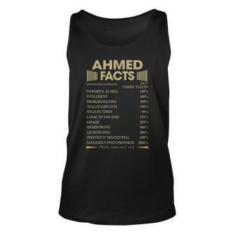 Ahmed Name Gift Ahmed Facts Unisex Tank Top - Seseable
