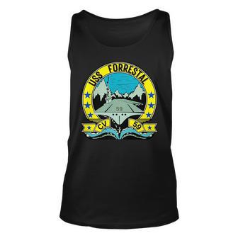 Aircraft Carrier Cv-59 Uss Forrestal Unisex Tank Top - Thegiftio UK