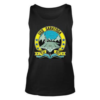 Aircraft Carrier Cv-60 Uss Saratoga Unisex Tank Top - Thegiftio UK