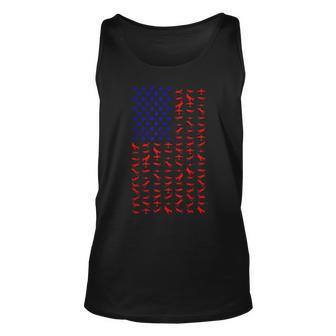Airplane Us Flag American Independence Day 4Th Of July Unisex Tank Top | Mazezy