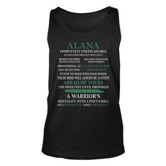 Alana Name Gift Alana Completely Unexplainable Unisex Tank Top - Seseable