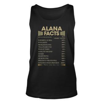 Alana Name Gift Alana Facts Unisex Tank Top - Seseable