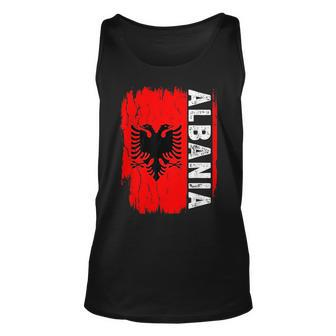 Albania Flag Albanian Family Sports Vintage Albania Unisex Tank Top - Seseable