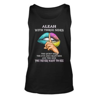 Aleah Name Gift Aleah With Three Sides Unisex Tank Top - Seseable