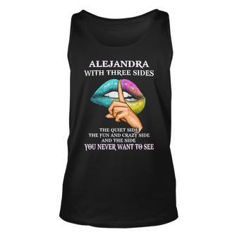 Alejandra Name Gift Alejandra With Three Sides Unisex Tank Top - Seseable