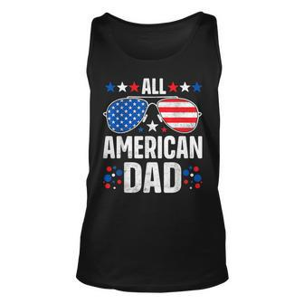 All American Dad 4Th Of July Fathers Day Sunglasses Family Unisex Tank Top - Monsterry UK