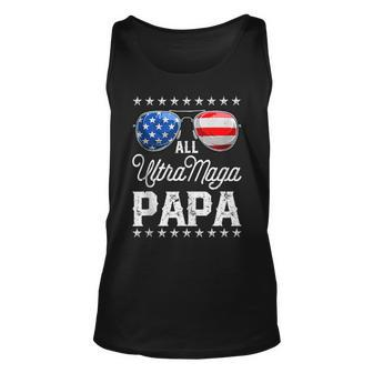 All American Ultra Maga Papa 4Th Of July Sunglasses Unisex Tank Top | Mazezy