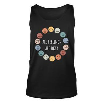 All Feelings Are Okay Mental Health Awareness Month Emotion Unisex Tank Top - Monsterry CA
