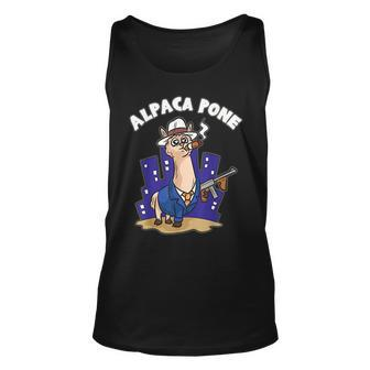 Alpaca Pone - Funny Italian Mafia Joke Wordplay Humor Unisex Tank Top | Mazezy