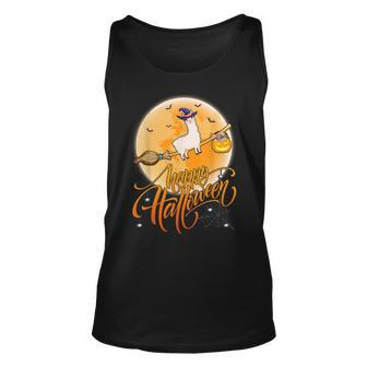 Alpaca Ride Witch Shotgun Moon Vintage Alpaca Halloween Moon Tank Top | Mazezy