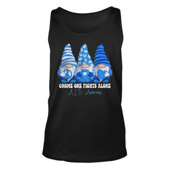 Als Awareness Month Blue Ribbon Gnomies Support Unisex Tank Top | Mazezy UK