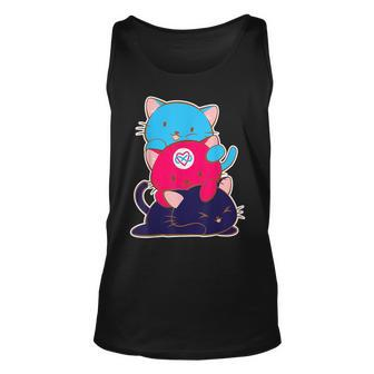 Alt New Poly Pride Flag Cute Cats - Polyamory Pride Unisex Tank Top | Mazezy