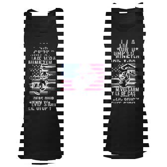 Am A Grumpy Old Marine Veteran My Level Of Sarcasm Unisex Tank Top | Mazezy