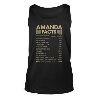 Amanda Name Gift Amanda Facts V3 Unisex Tank Top - Seseable