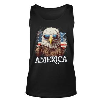 America Patriotic Eagle 4Th Of July American Flag Unisex Tank Top | Mazezy