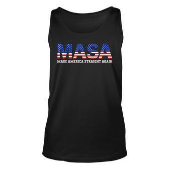 Make America Straight Again Political Masa 4Th Of July Tank Top | Mazezy