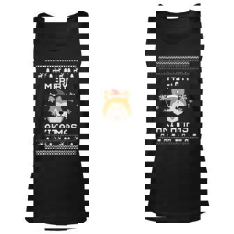 American Akita Christmas Ugly Xmas Akitas Sweater Akita Tank Top - Monsterry