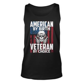 American By Birth Veteran By Choice 19 Unisex Tank Top - Monsterry